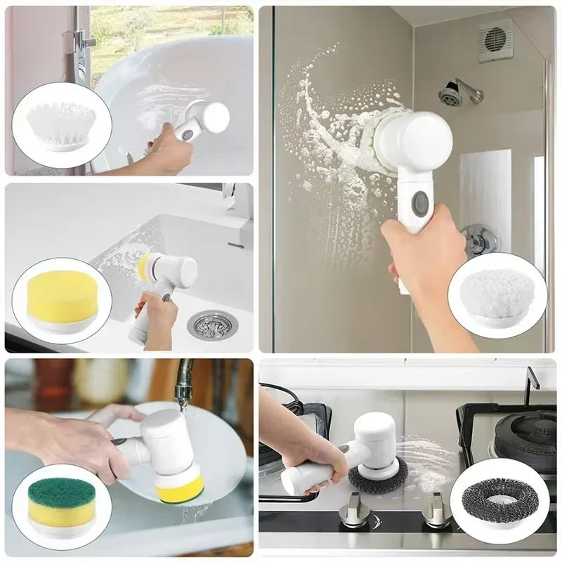 Cepillo Inalámbrico Eléctrico Multiuso — Limpieza Cocina y Baño