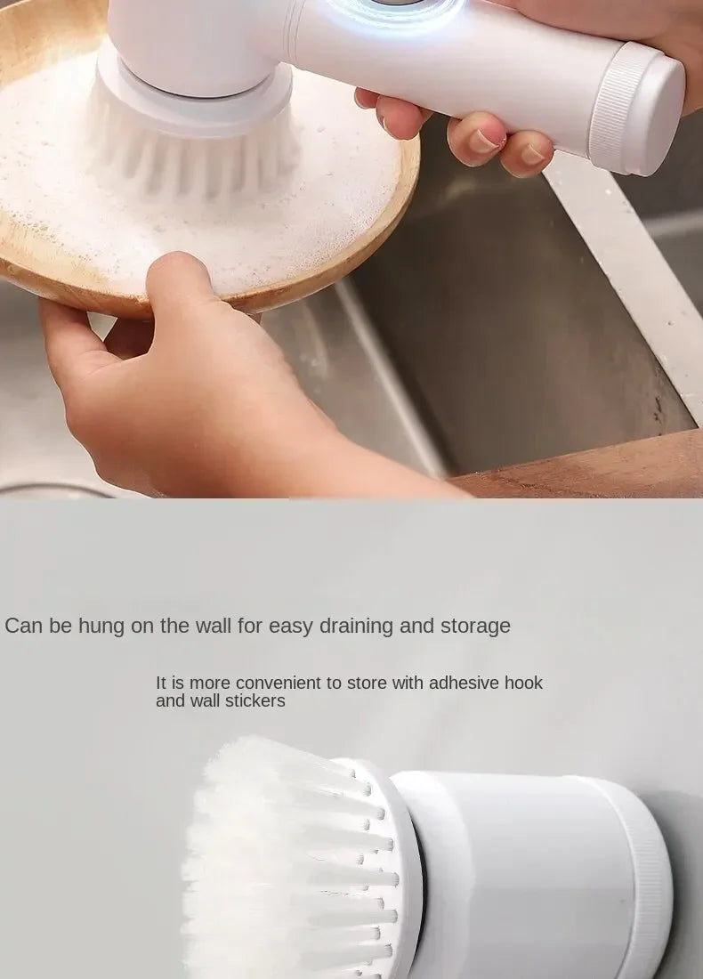Cepillo Inalámbrico Eléctrico Multiuso — Limpieza Cocina y Baño