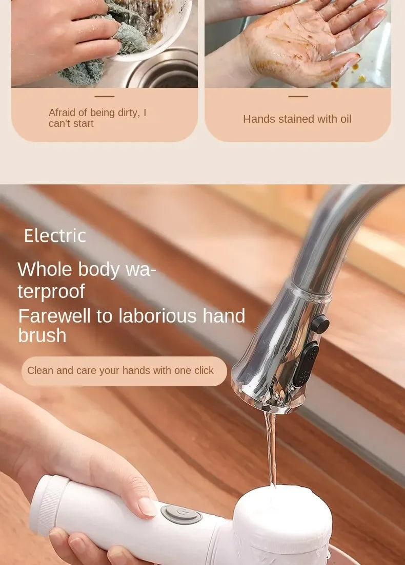 Cepillo Inalámbrico Eléctrico Multiuso — Limpieza Cocina y Baño