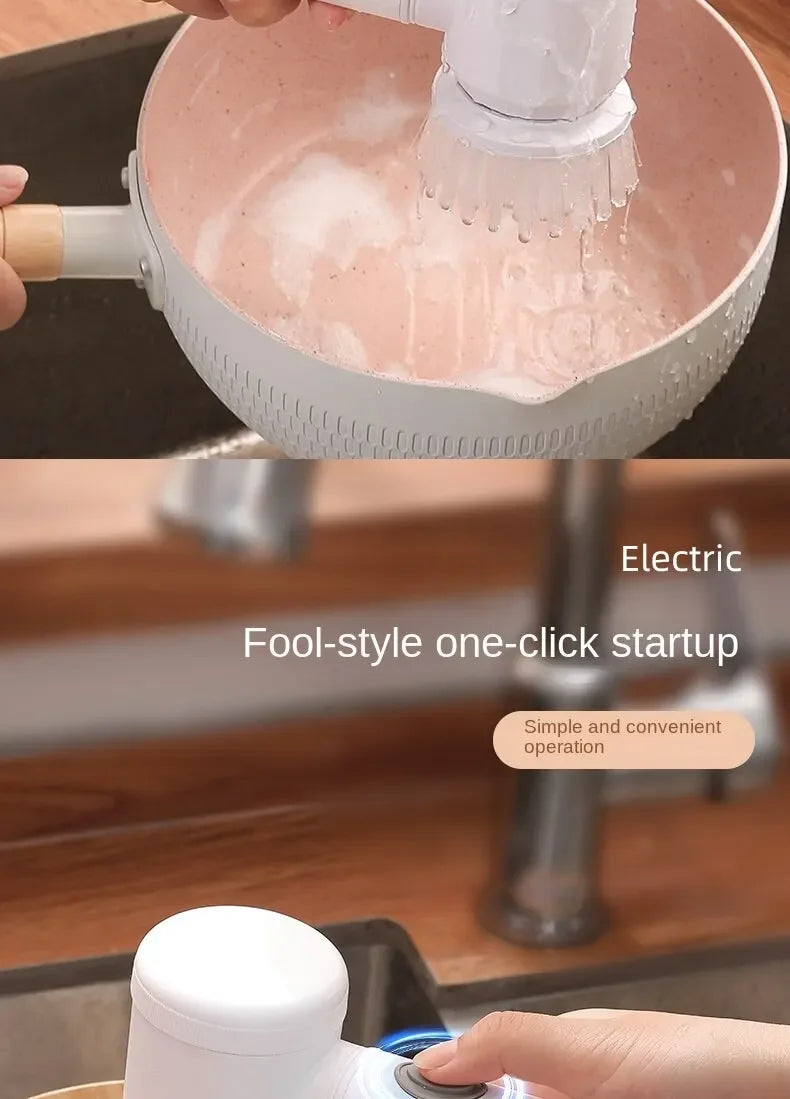 Cepillo Inalámbrico Eléctrico Multiuso — Limpieza Cocina y Baño